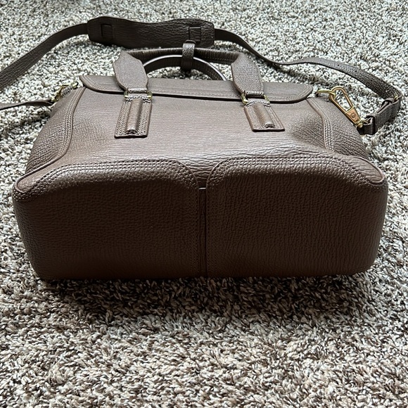 3.1 Philip Lim Textured Calfskin Medium Pashli Satchel Khaki - Picture 11 of 13